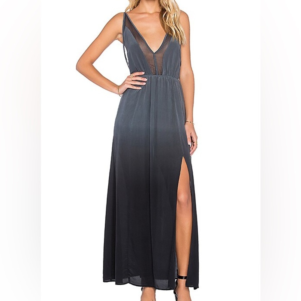 Silk Jen's Pirate Booty Sheer Black Maxi Dress
